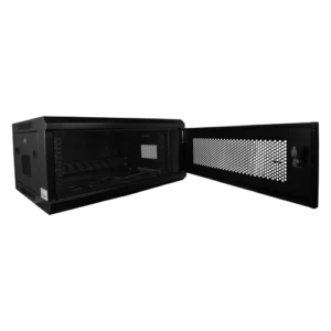 Patchkast WL4 SR4U-B Server wandkast 4U 19" met ventilator, voeding, deur met gehard glas en slot