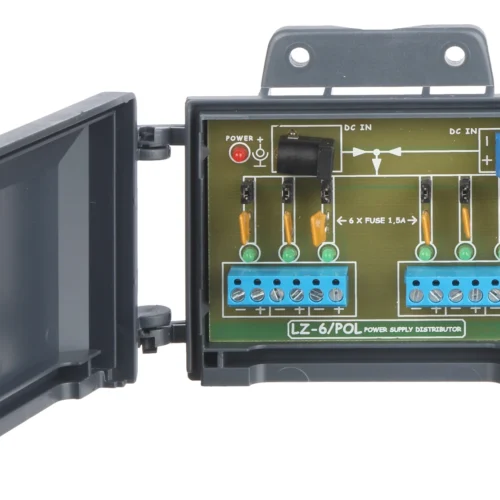 WL4 LZ-6/POL zesvoudige voeding verdeler met individuele zekeringen en doorlus mogelijkheid