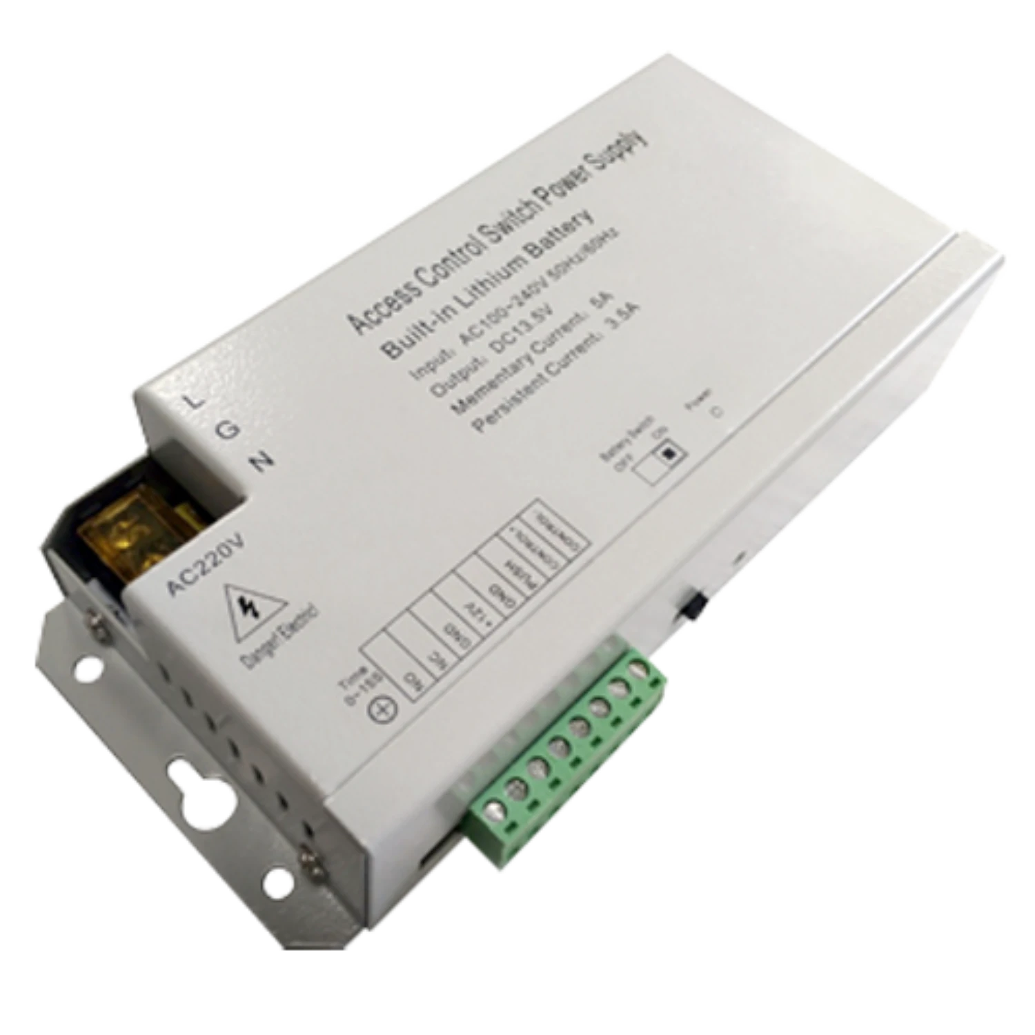 WL4 PA-AC-12VDC3A-BAT-WebStore4 WL4 PA-AC-12VDC3A-BAT voeding adapter voor toegangscontrole en intercom met ingebouwde backup accu