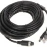 WL4 10M-CABLE-RJ45-A 10 meter aansluitkabel voor IP camera aan NVR met RJ45, DC en 6 pin M12 connector