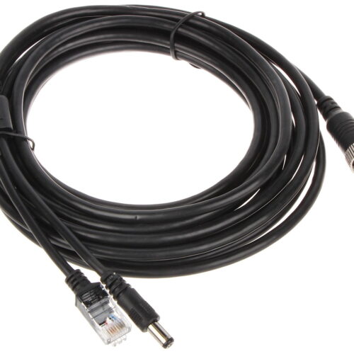 WL4 5M-CABLE-RJ45-A 5 meter aansluitkabel voor IP camera aan NVR met RJ45, DC en 6 pin M12 connector