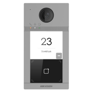 Hikvision DS-KV8113-WME1(C)/SURFACE opbouw IP video intercom 2MP Wi-Fi deurbel met PoE, Mifare kaartlezer en alarm