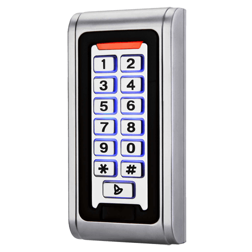 WL4 KPRO-1-MF stand alone toegangscontrole keypad, Mifare kaartlezer, verlichting en deurbel geschikt voor buiten