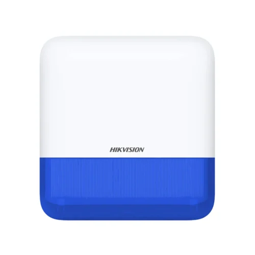 Hikvision DS-PS1-E-WE (BLUE) AX PRO draadloze buiten sirene met blauwe strobe