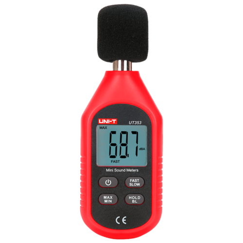 UNI-T UT353 geluid decibel meter met condensator microfoon en LCD display
