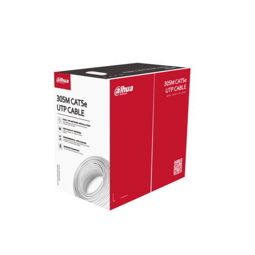 Dahua PFM920I-5EUN Netwerkkabel Cat5e Gigabit UTP met 100% koper 24AWG stugge kern op rol 305m