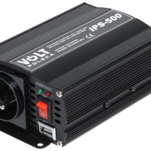 WL4 CONV-12-230-500 omvormer van 12VDC naar 230VAC maximaal 500Watt met USB aansluiting