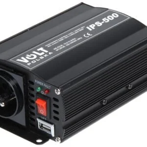 WL4 CONV-12-230-500 omvormer van 12VDC naar 230VAC maximaal 500Watt met USB aansluiting