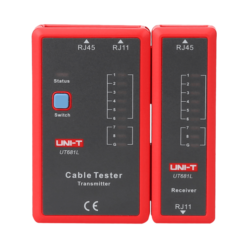 UNI-T UT681L kabeltester voor UTP netwerkkabel met RJ45 (8P8C) en RJ11 (6P4C) connector