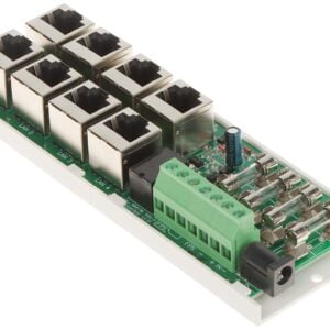 WL4 POE-4-F 4-voudige PoE injector voor voeding over netwerkkabel met 4 zekeringen, status uitgang en LED