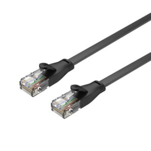 WL4 CAT6UTPFLB3 zeer platte UTP netwerkkabel Cat6 Gigabit patchkabel 100% koper kern 3 meter zwart