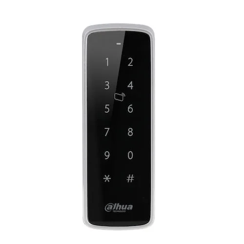 Dahua ASR1201D smal codepaneel / keypad en Mifare kaartlezer voor buiten met RS485 en Wiegand