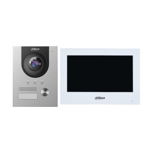 Dahua KTD02(F) complete 2-wire inbouw IP video deurbel intercom kit met VTO2202F-L en VTH2622GW-W Wi-Fi