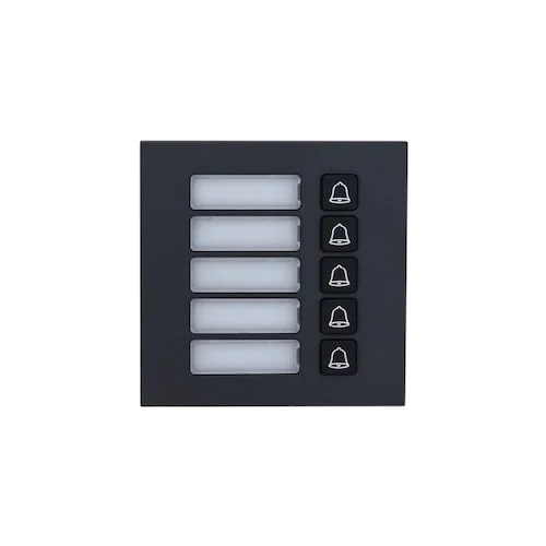 Dahua VTO4202FB-MB5 zwarte IP video intercom 5 belknop module