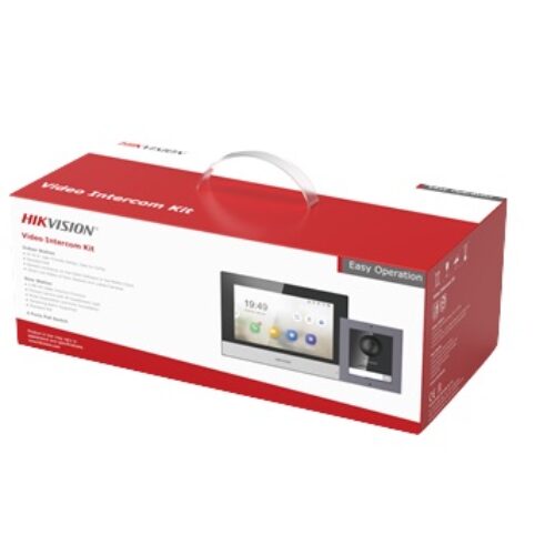 Hikvision DS-KIS602(B) complete IP video intercom bundel met opbouw DS-KD8003-IME1(B), DS-KH6320-WTE1, PoE switch en SD kaart