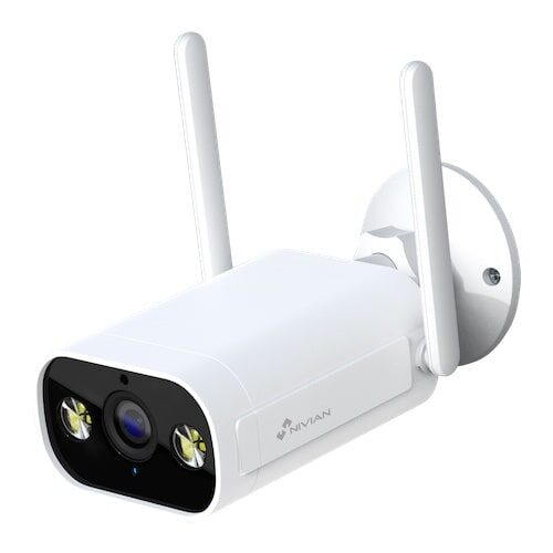 Nivian NVS-IPC-02-L Full HD 3MP WiFi bullet voor buiten met IR nachtzicht, wit licht, microSD en 2-weg audio op Tuya app