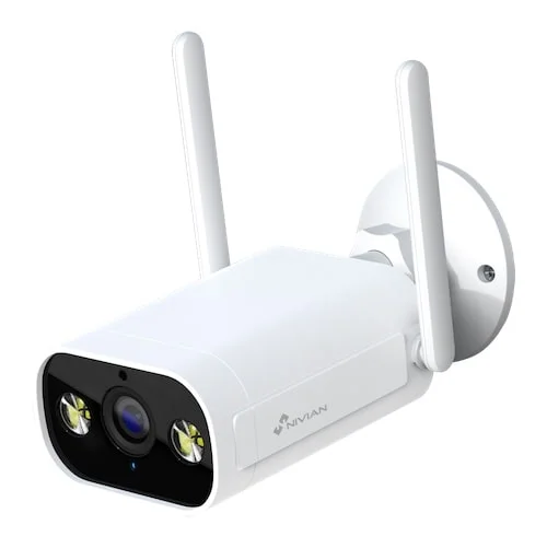 Nivian NVS-IPC-02-L Full HD 3MP WiFi bullet voor buiten met IR nachtzicht, wit licht, microSD en 2-weg audio op Tuya app