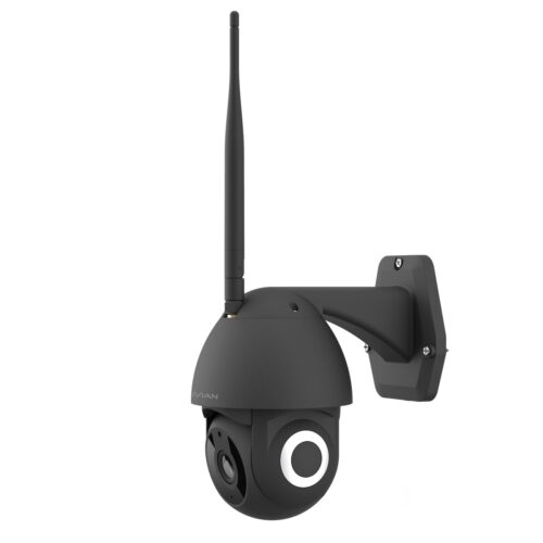 Nivian NVS-IPC-0S2B Full HD 3MP zwarte WiFi PT camera voor buiten met IR nachtzicht, auto tracking, microSD en 2-weg audio op Tuya app