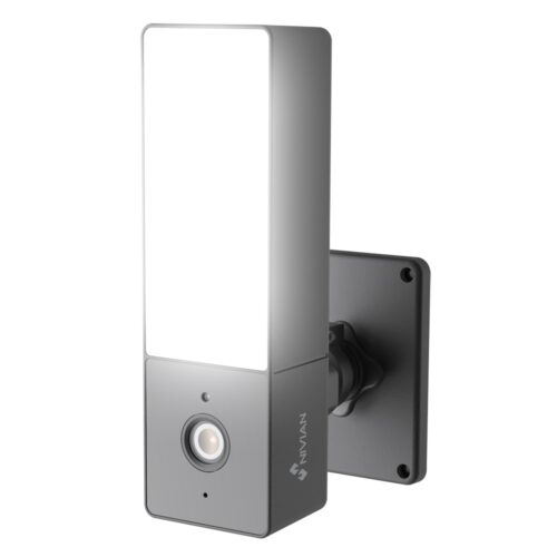 Nivian NVS-IPC-L1 buitenlamp WiFi camera 2 megapixel, bewegingsdetectie, IR nachtzicht, audio, microSD opname en werkt op Tuya app