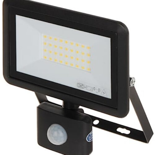 WL4 FLM-4K-30W LED breedstraler met PIR bewegingsdetector 30W 2400lm 4K voor binnen en buiten