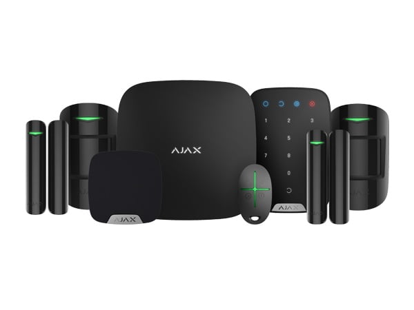 images Ajax StarterKit Luxe Zwart met Hub, 2x DoorProtect, 2x MotionProtect, SpaceControl, KeyPad en HomeSiren