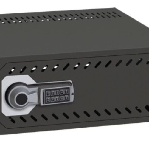 Ollé VR-190E kluis met electronisch slot met vertraging voor video recorders voor montage in 19″ rack