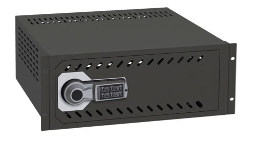 Ollé VR-190E kluis met electronisch slot met vertraging voor video recorders voor montage in 19