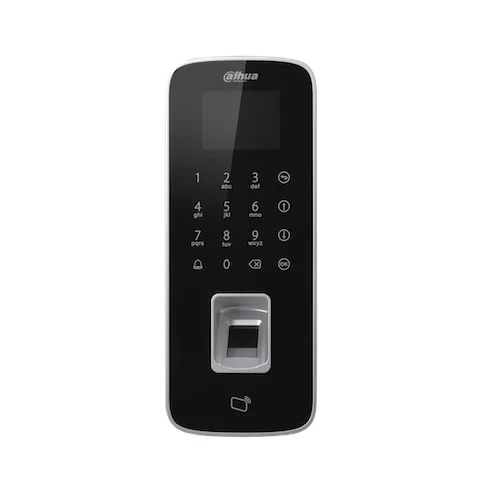 Dahua ASI1212D stand alone codepaneel / keypad, vingerafdruk en Mifare kaart lezer met LCD voor buiten TCP/IP
