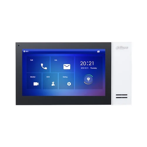 Dahua VTH2421FW-P IP video intercom binnen monitor netwerkkabel aansluiting met PoE