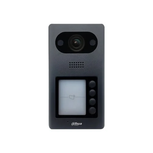 Dahua VTO3211D-P4-S2 IP video intercom 4-knop buiten station (netwerkkabel aansluiting) met PoE en Mifare kaartlezer