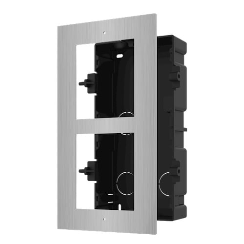 Hikvision DS-KD-ACF2/S IP video intercom buiten station tweevoudige inbouw behuizing RVS