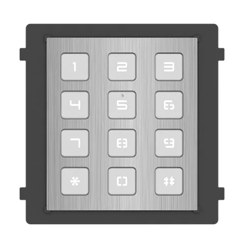 Hikvision DS-KD-KP/S IP video intercom buiten station keypad module RVS