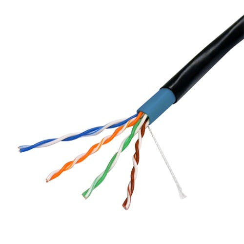 Safire UTP5E-300-OUTDOOR-BC Netwerkkabel Cat5e UTP geschikt voor buiten 24AWG stugge kern op rol 305m