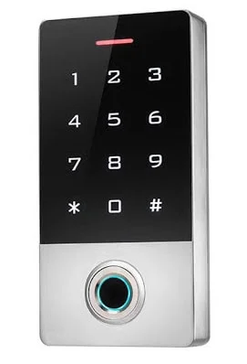 WL4 KPFRW-1 stand alone Wi-Fi touch keypad, vingerafdruk en RFID kaartlezer met mobile app voor openen en geschikt voor buiten