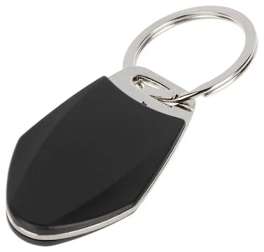 images WL4 Mifare luxe tag zwart met metaal en serienummer en met key ring