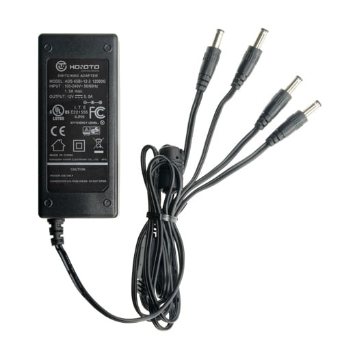 WL4 PA-12-5000-4 12V/5A Universele voeding adapter met 4 uitgangen