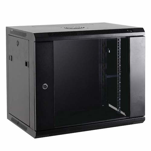 WL4 SR6U-B Server wandkast 6U 19″ met ventilator, voeding, deur met gehard glas en slot
