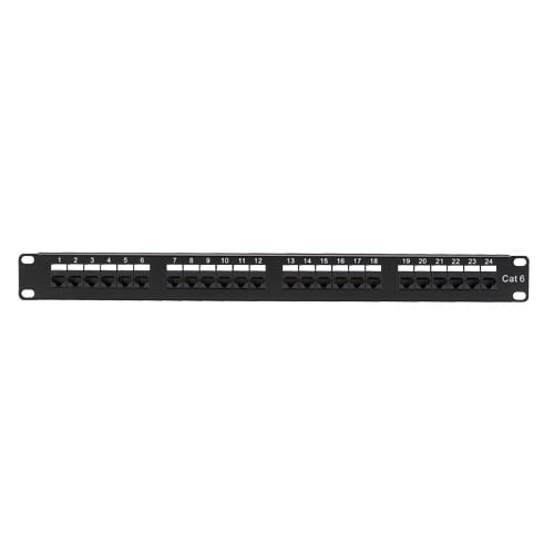 WL4 SRPP-24 1U rack patch panel met 24 UTP RJ45 poorten CAT6