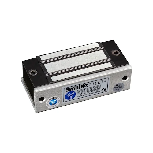 YLI YM-60N-S mini elektromagnetisch slot opbouw kleefmagneet 60KG 12/24VDC fail safe met signaal uitgang
