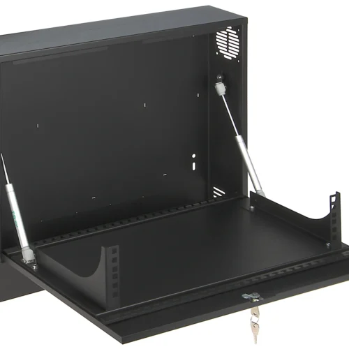 WL4 SRW3U-B zwarte server wandkast 3U 19″ met gasveer opening