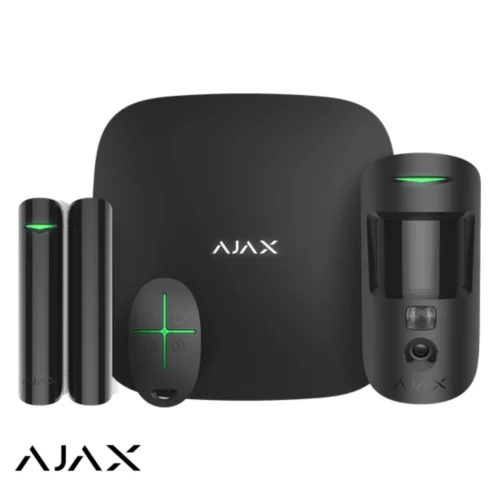 Ajax StarterKit CAM PLUS Zwart met Hub 2 PLUS, MotionCam, DoorProtect en SpaceControl