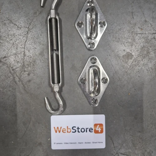 WL4 AS01 RVS Spanwartel met oog set 190-285 MM