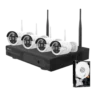 Nivian KIT830W bewakingscamera plug en play set wit met 4x 3MP WiFi bullet camera's, 8 kanaals Netwerk Video Recorder inclusief harde schijf 1TB