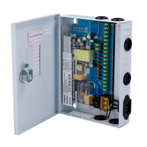 WL4 PSDB1209 Negenvoudige voeding verdeelkast met 1 AC-ingang 230V, uitgangsspanning 12V/120W en metalen behuizing