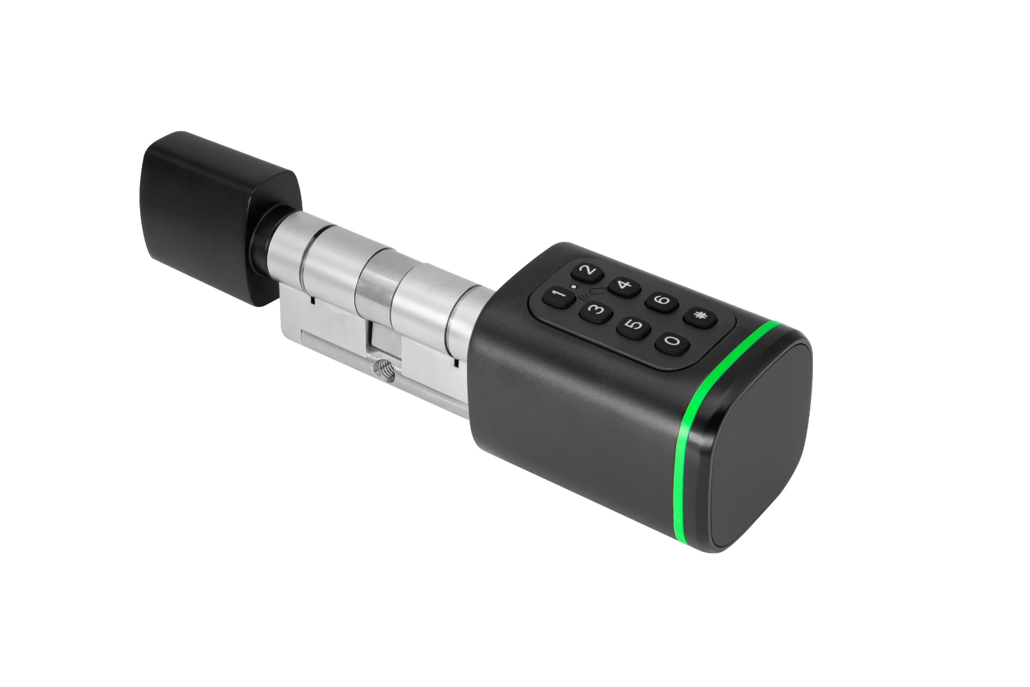 YLI SC-01PW-B-WebStore4 YLI SC-01PW-B Zwarte Smart Cilinder met codepaneel, mobile app en keycard voor binnen