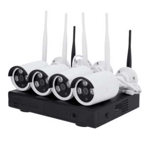 Nivian KIT830W bewakingscamera plug en play set wit met 4x 3MP WiFi bullet camera's, 8 kanaals Netwerk Video Recorder