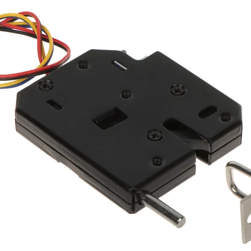 WL4 EL-C-B7 zwart elektrisch slot voor locker kast cabinet met automatische opendrukken van deur bij opening slot