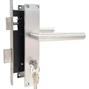 WL4 SL60 Grendelslot voor poorten en tuindeuren links en rechts RVS met 3 sleutels