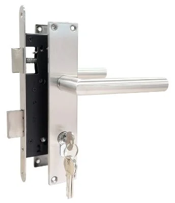 WL4 SL60 WL4 SL60 Grendelslot voor poorten en tuindeuren links en rechts RVS met 3 sleutels