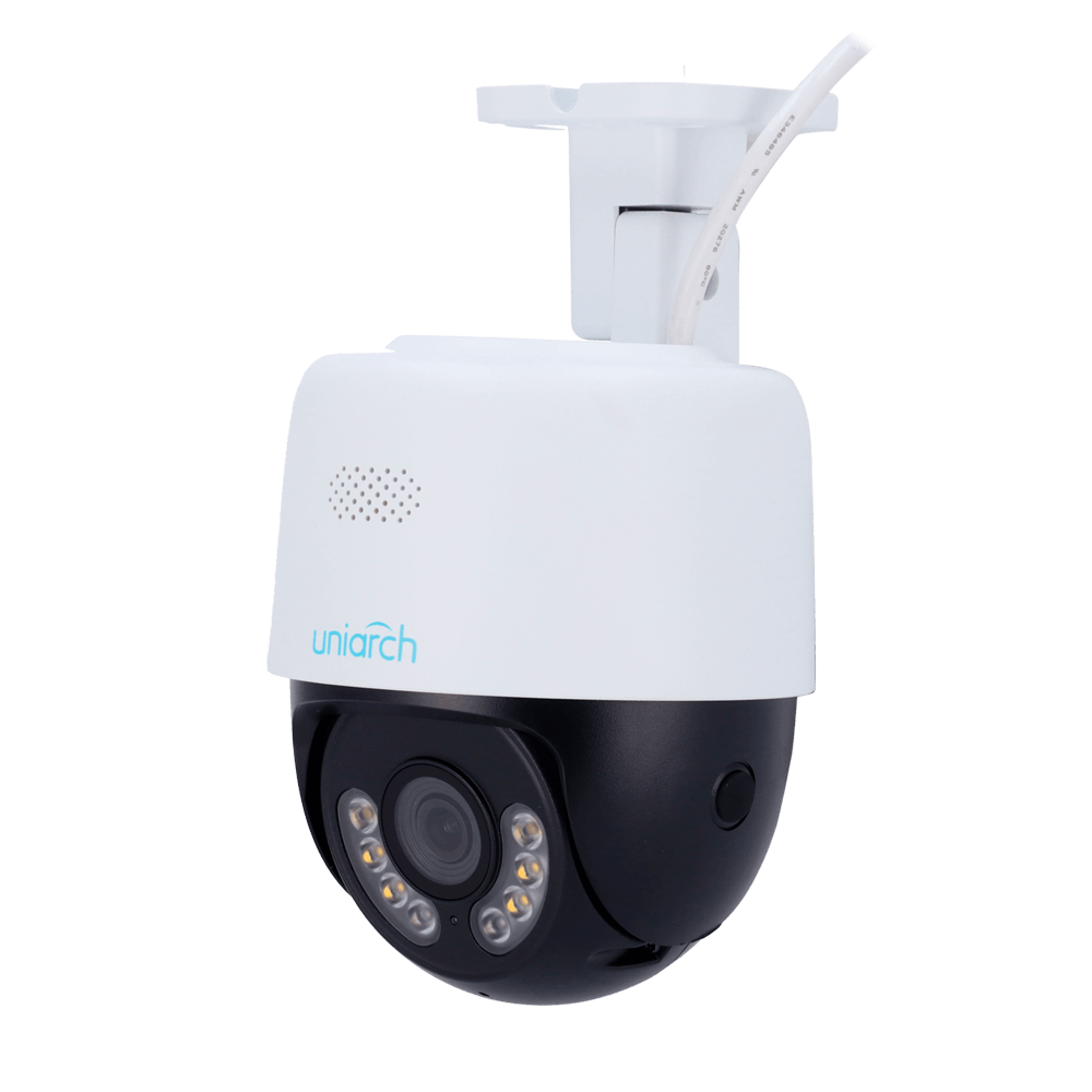 Uniarch IPC-P213-AF40KC-WebStore4 Uniarch IPC-P213-AF40KC Full HD 3MP PTZ camera met dual light, 4 mm lens, 30m Smart IR, WDR, PoE, SD kaart slot, gratis applicatie, ingebouwde microfoon en speaker